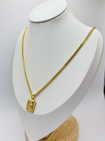 18K Gold Foxtail Dragon Necklace