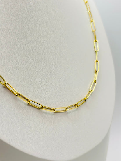 K18 Japan Gold Paperclip Chain