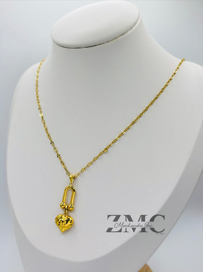 18K Gold Hardware Heart Dancing Necklace