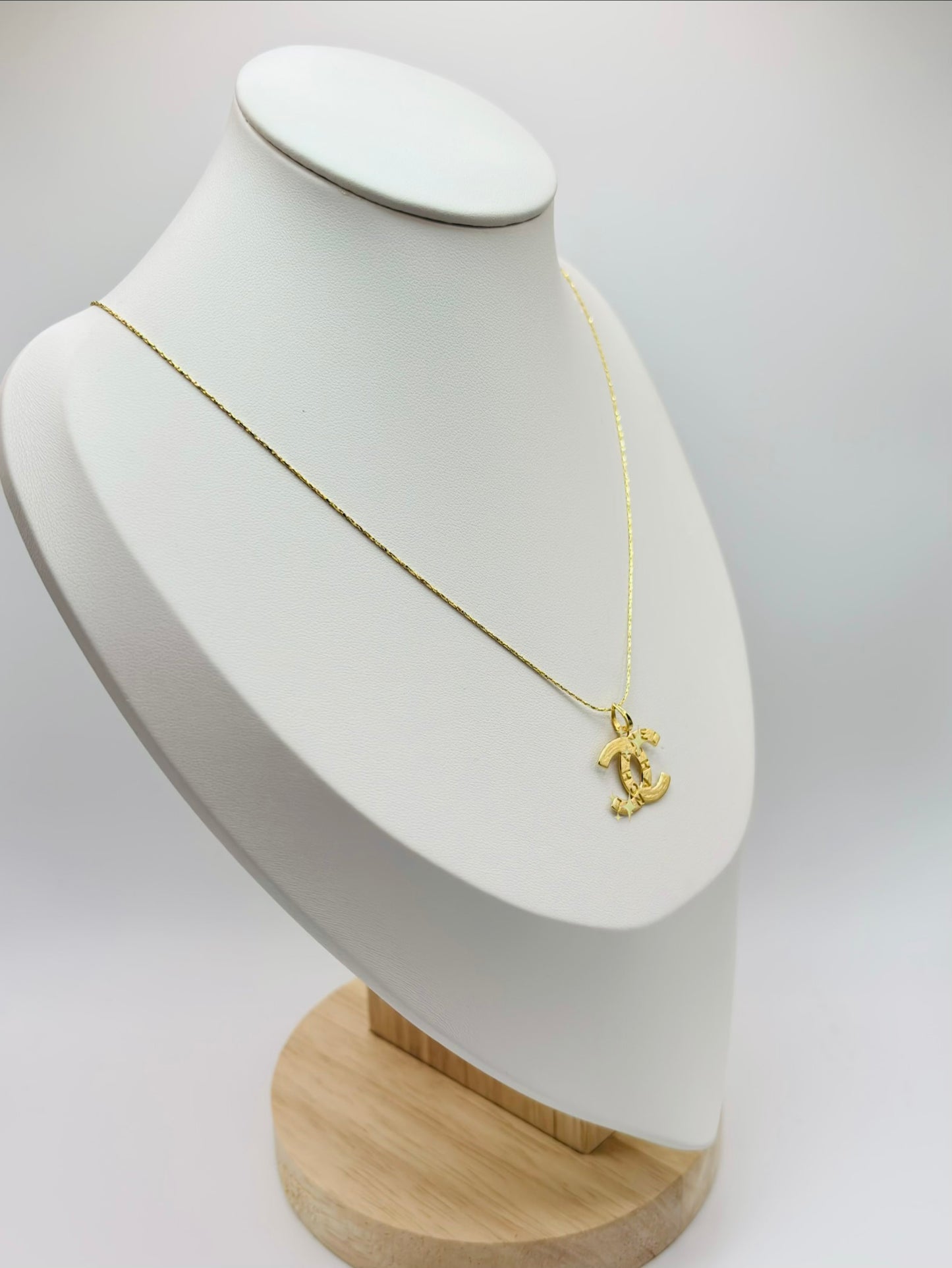 18K Gold C Necklace