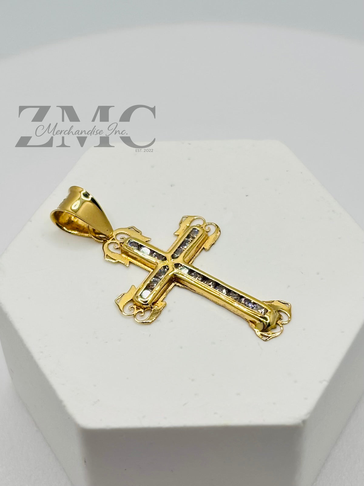 18K Gold Cross Pendant