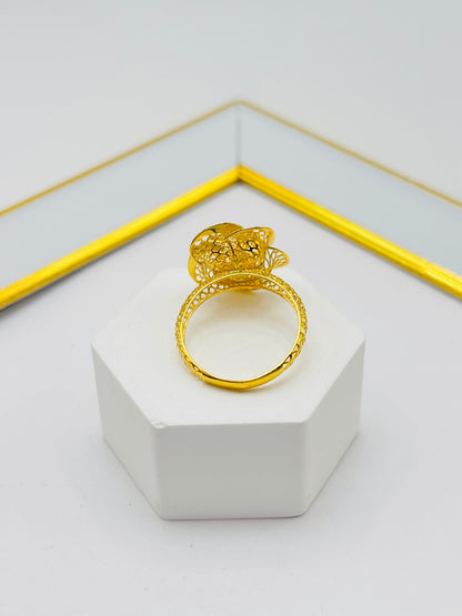 18K Gold Flower Ring