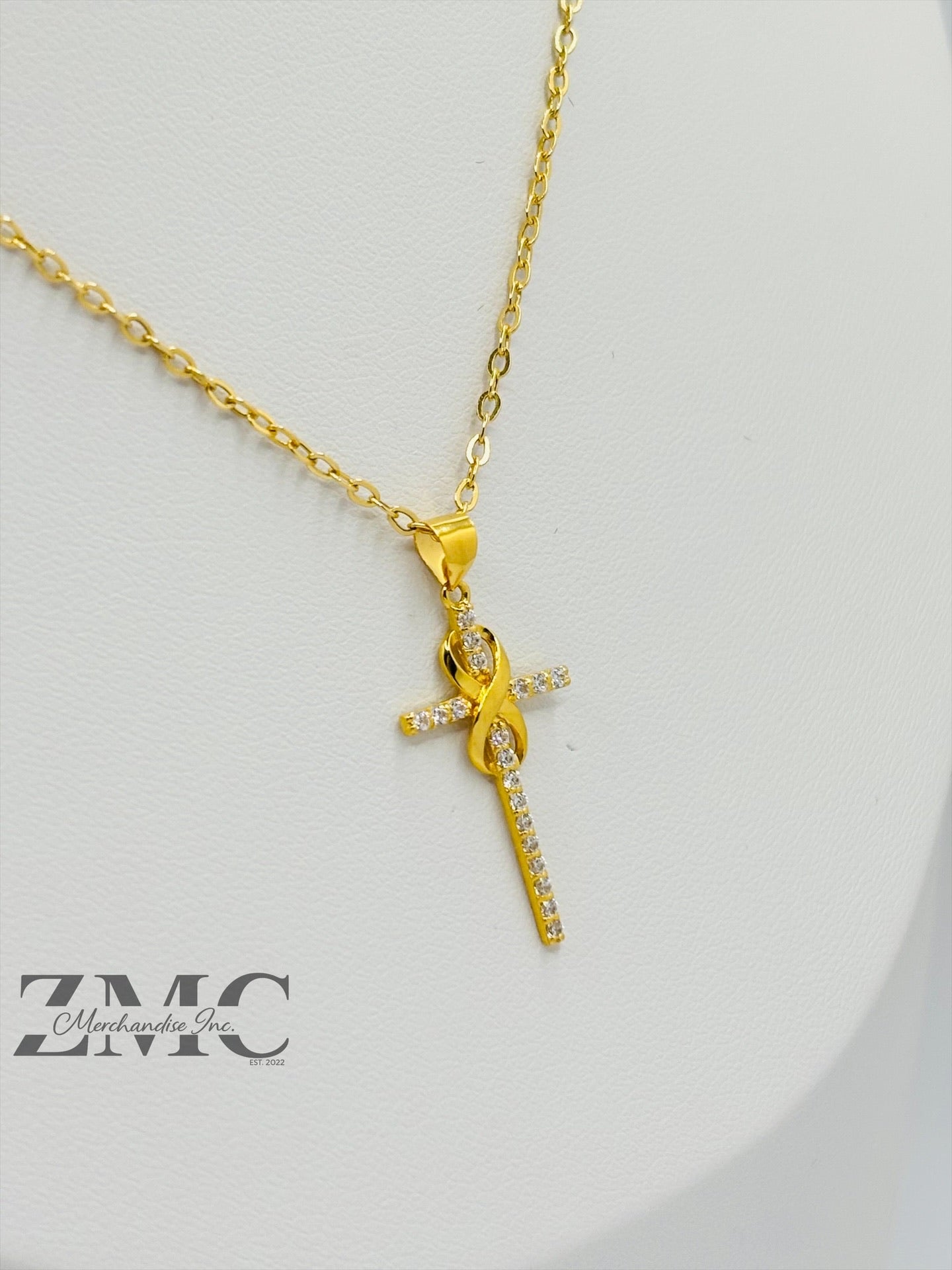 18K Gold Cross Necklace