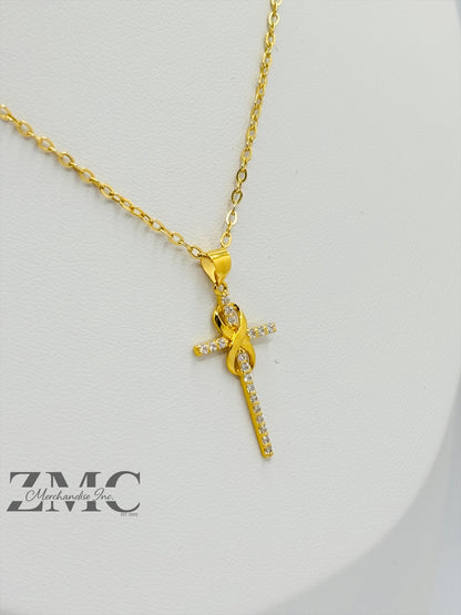 18K Gold Cross Necklace