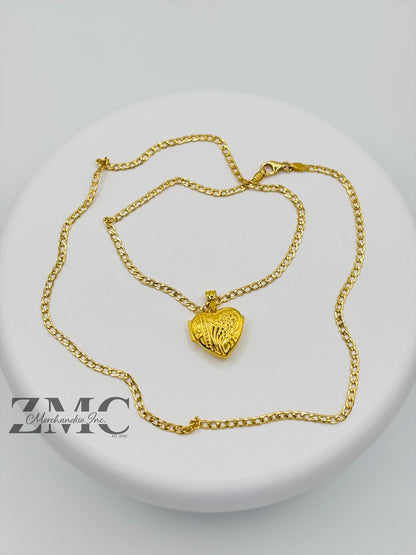 18K Gold Locket Necklace