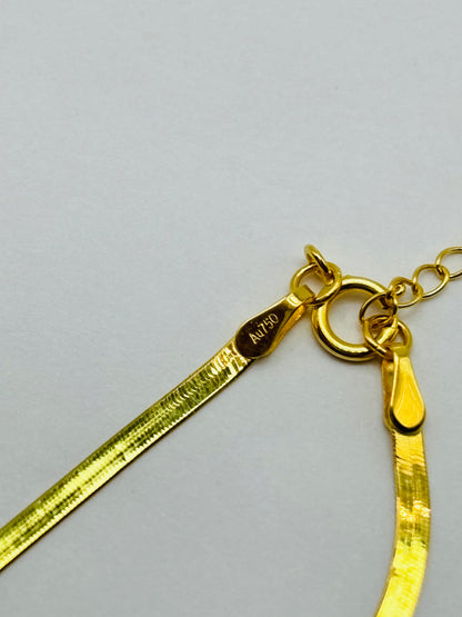 18K Gold Flat Snake Bracelet