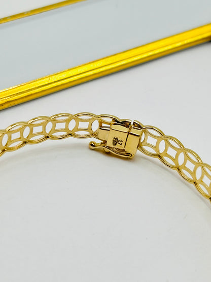 18K Gold Money Cather Bangle