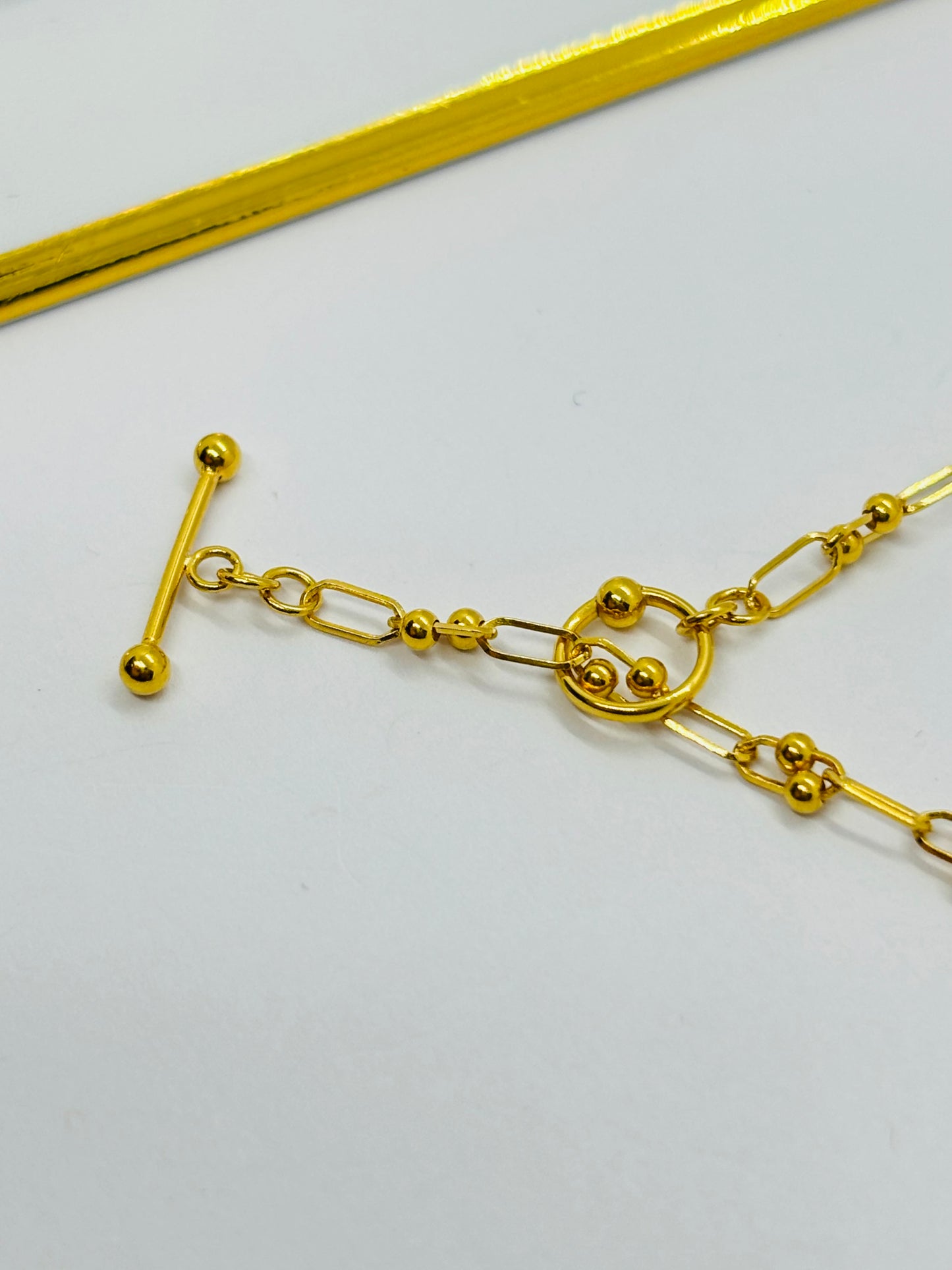18K Gold Micro Hardware Bracelet