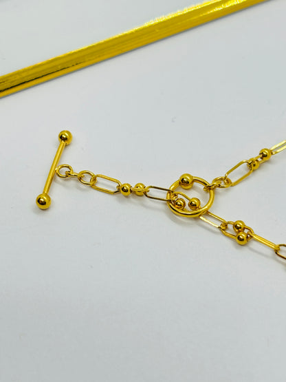 18K Gold Micro Hardware Bracelet