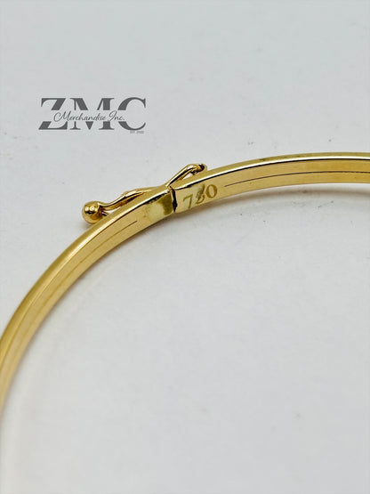 18K Gold Slim Bangle