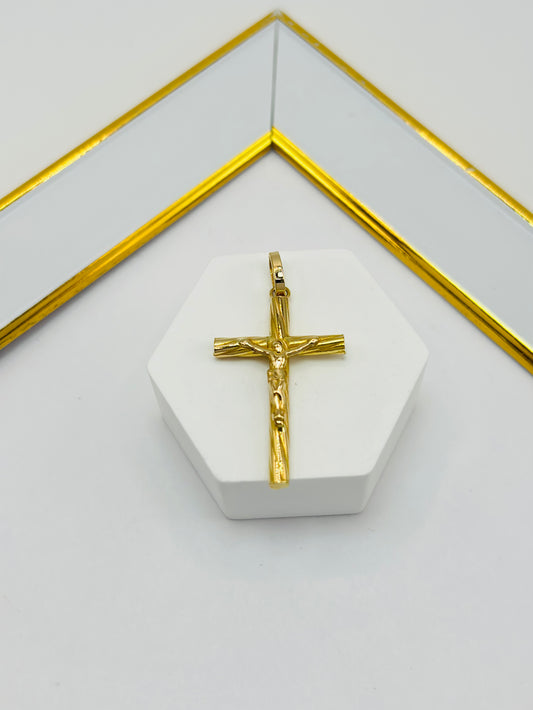 18K Gold Cross Pendant