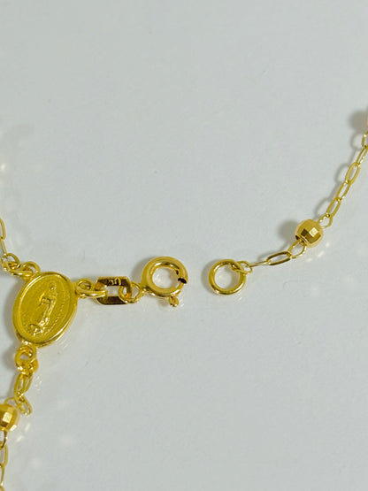 18K Gold Rosary Bracelet