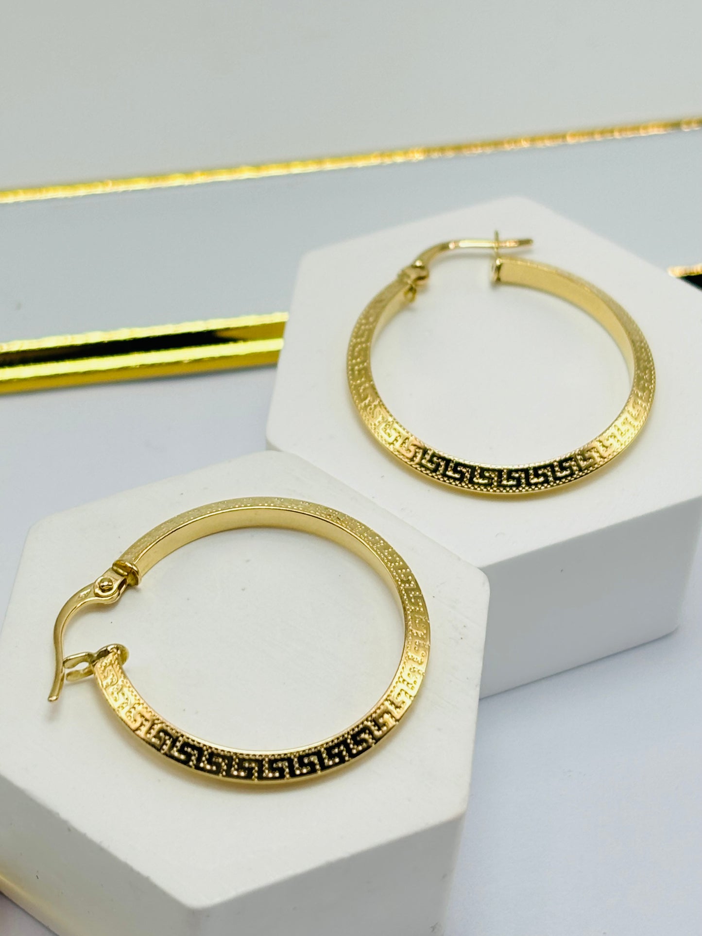 18K Gold Big Loop Earrings