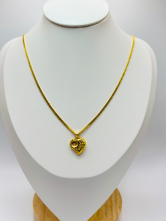 18K Gold Monaca Heart Necklace