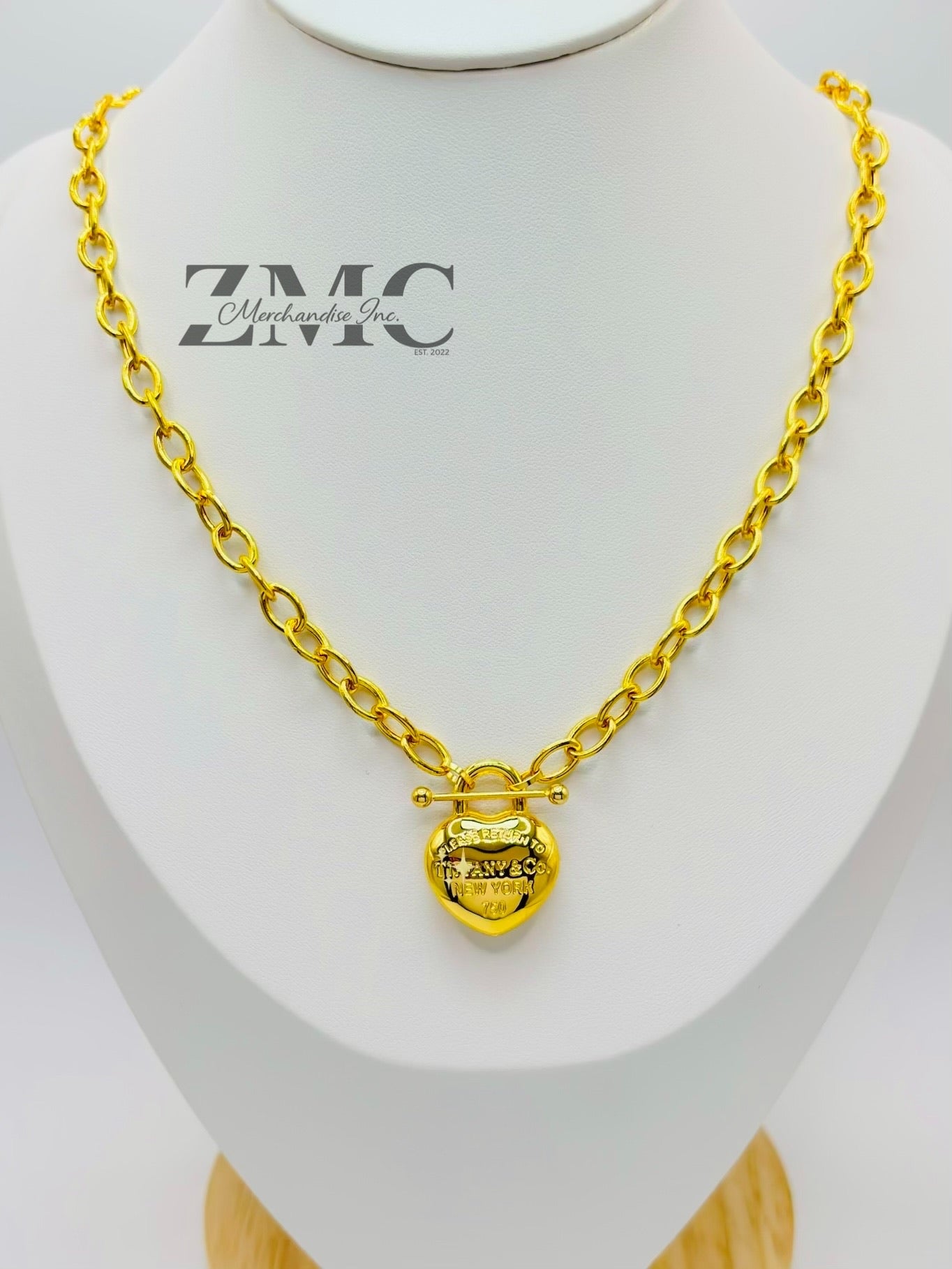 18K Gold Heart Attached Necklace