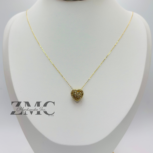 K18 Japan Gold Many Ways Pendant Natural Diamonds with FREE 18K Gold Chain