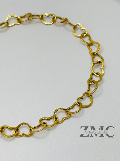 18K Gold Heart Bracelet