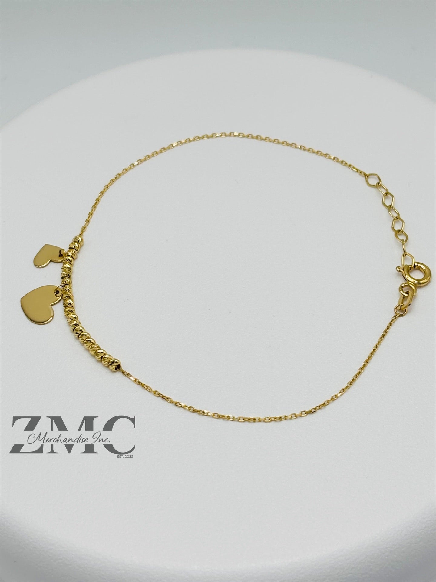 18K Gold Bracelet with Heart Charm