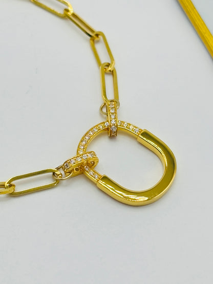 18K Gold Interlock Bracelet