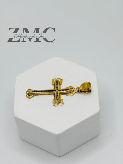 18K Gold Cross Pendant