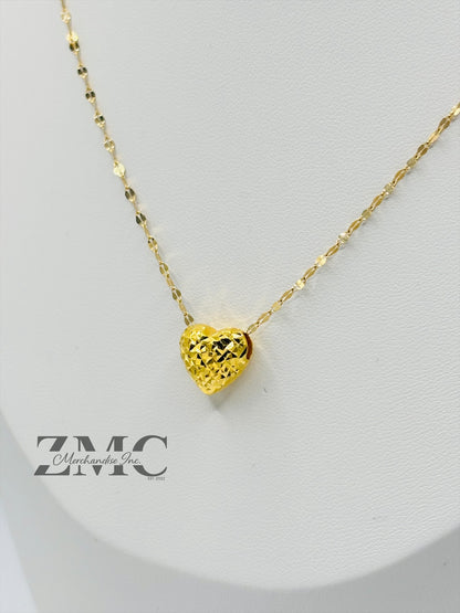 18K Gold Heart Dancing Necklace
