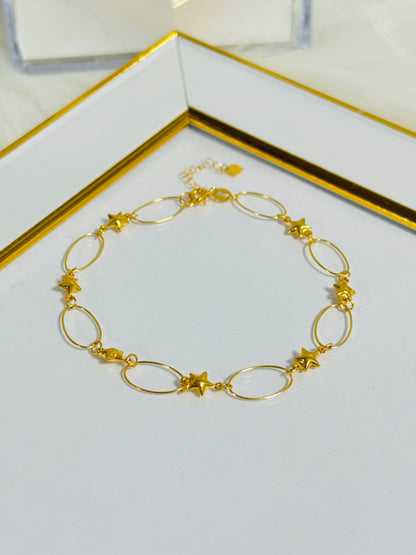 18k Real Saudi Gold Bracelet