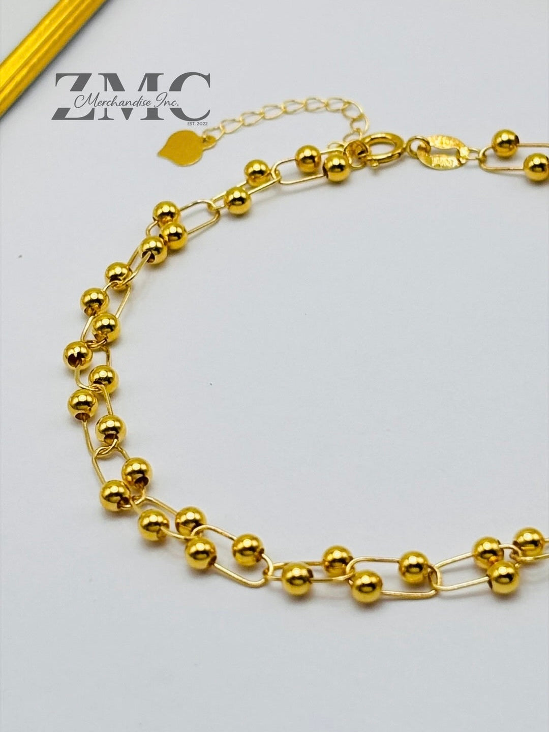18K Gold Plain Micro Hardware Bracelet