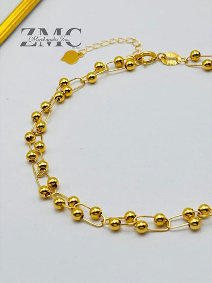 18K Gold Plain Micro Hardware Bracelet