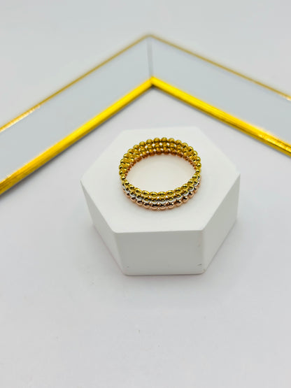 18K Gold Tri-Color Ring