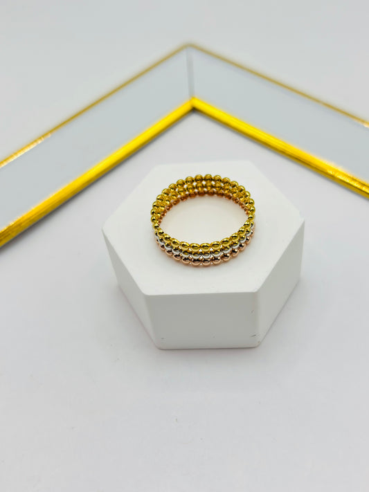 18K Gold Tri-Color Ring