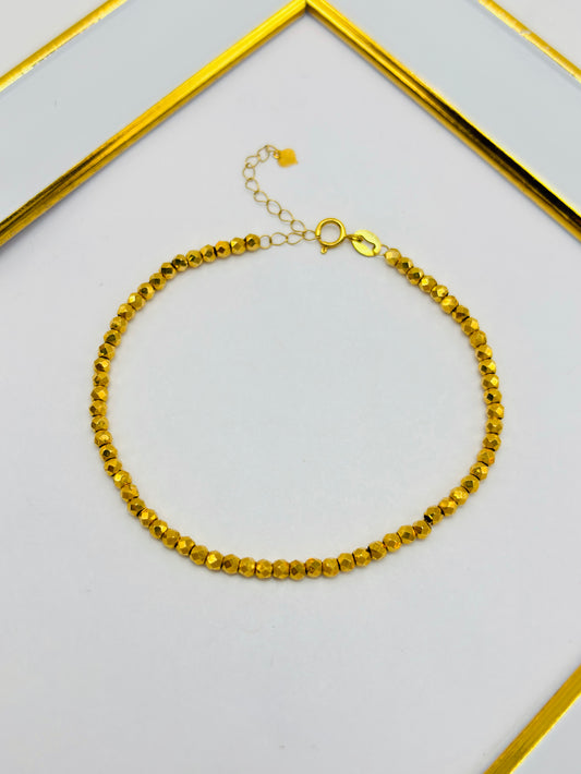 18K Gold Mirror Ball Bracelet