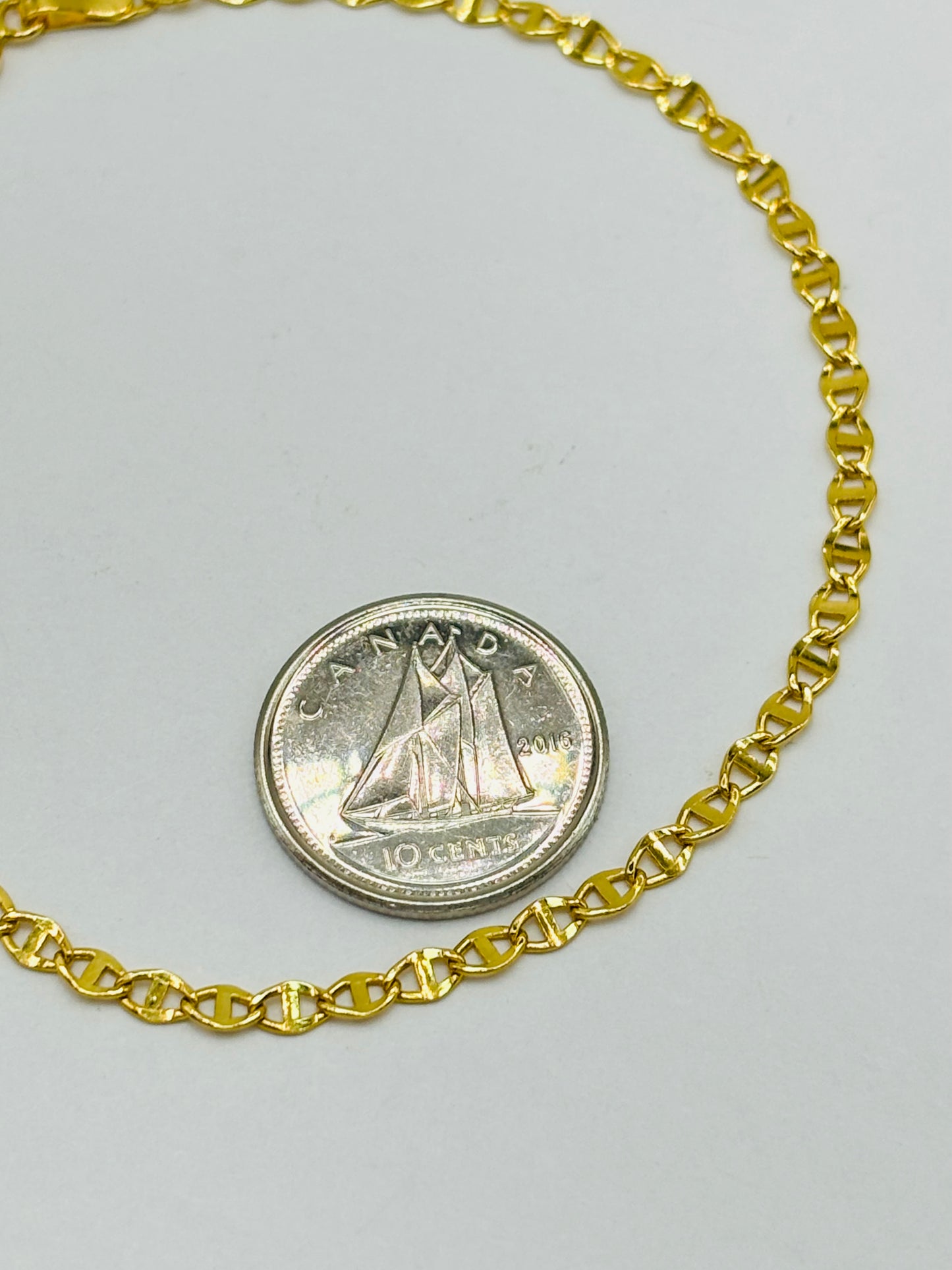 18K Gold Flat G Bracelet