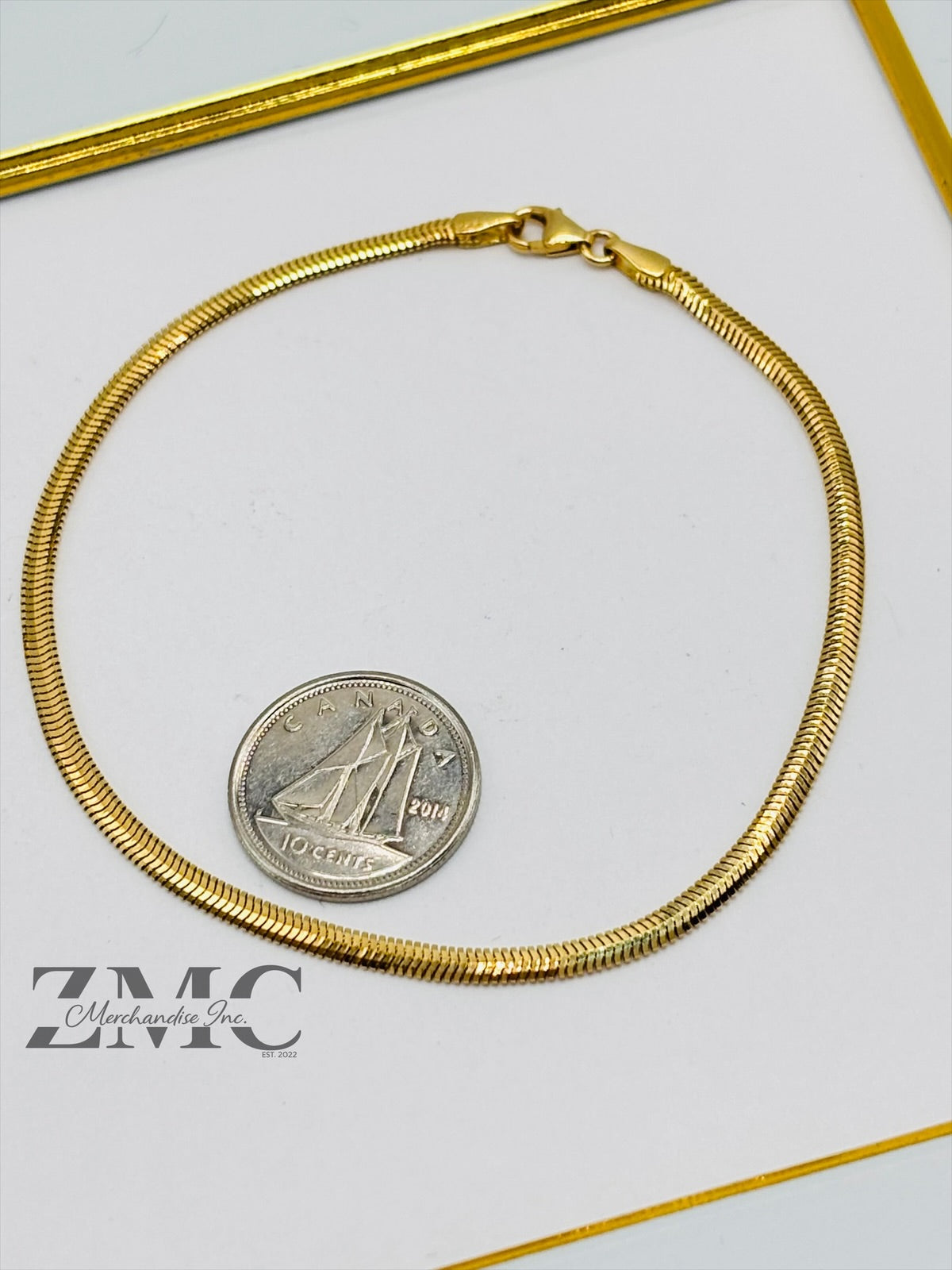 18K Gold Herringbone Bracelet