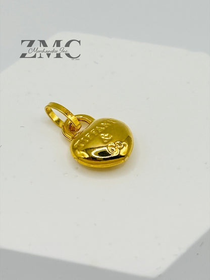 18K Gold Heart Pendant