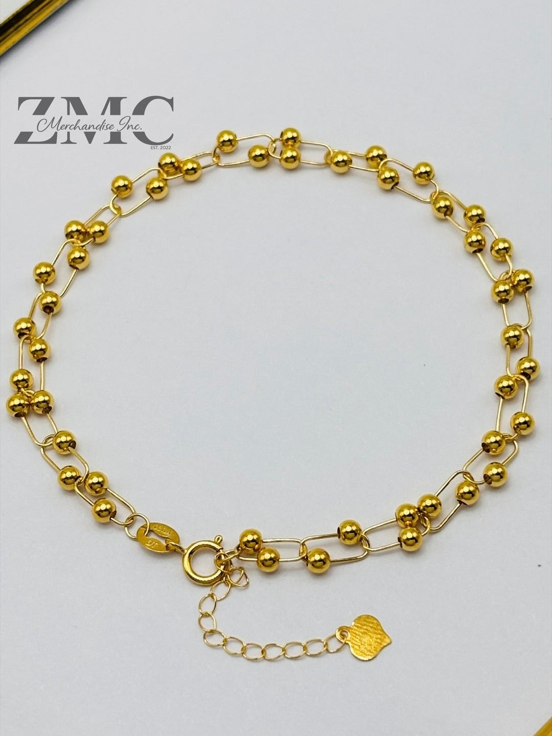 18K Gold Plain Micro Hardware Bracelet