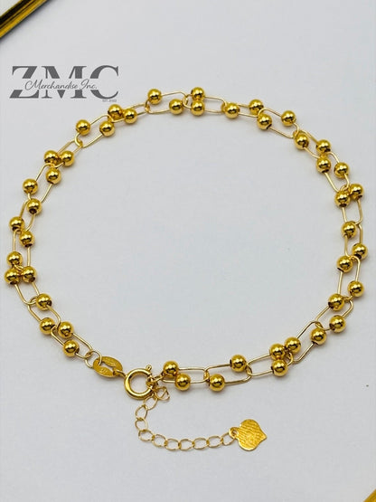 18K Gold Plain Micro Hardware Bracelet