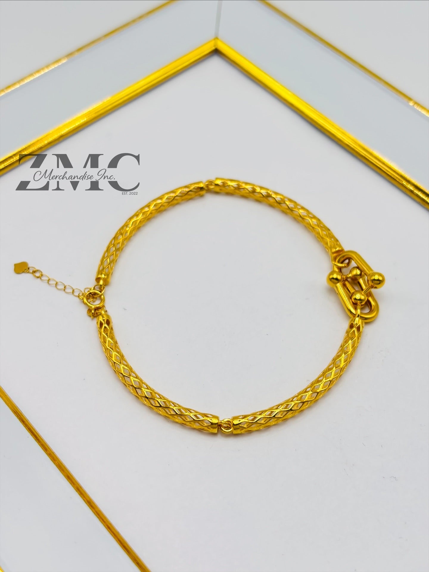 18K Gold Hardware Bangle Bracelet