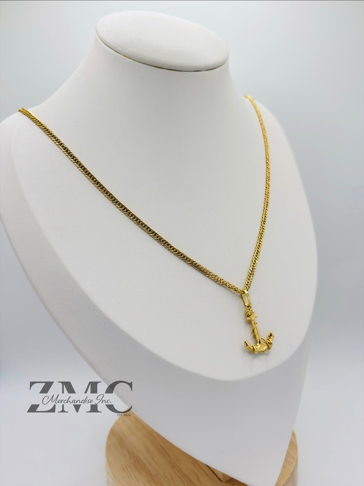 18K Gold Anchor Necklace