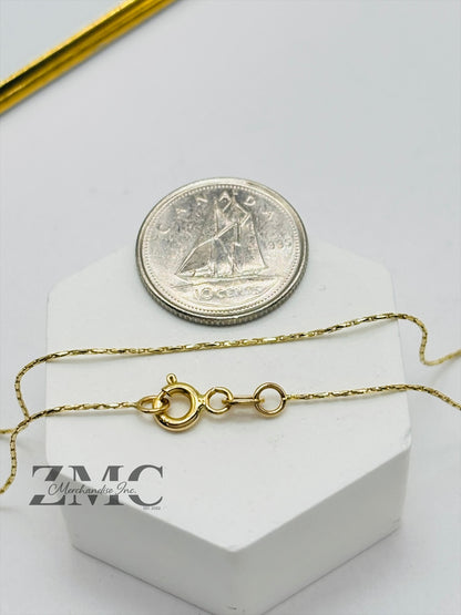 18K Gold Plain Chain