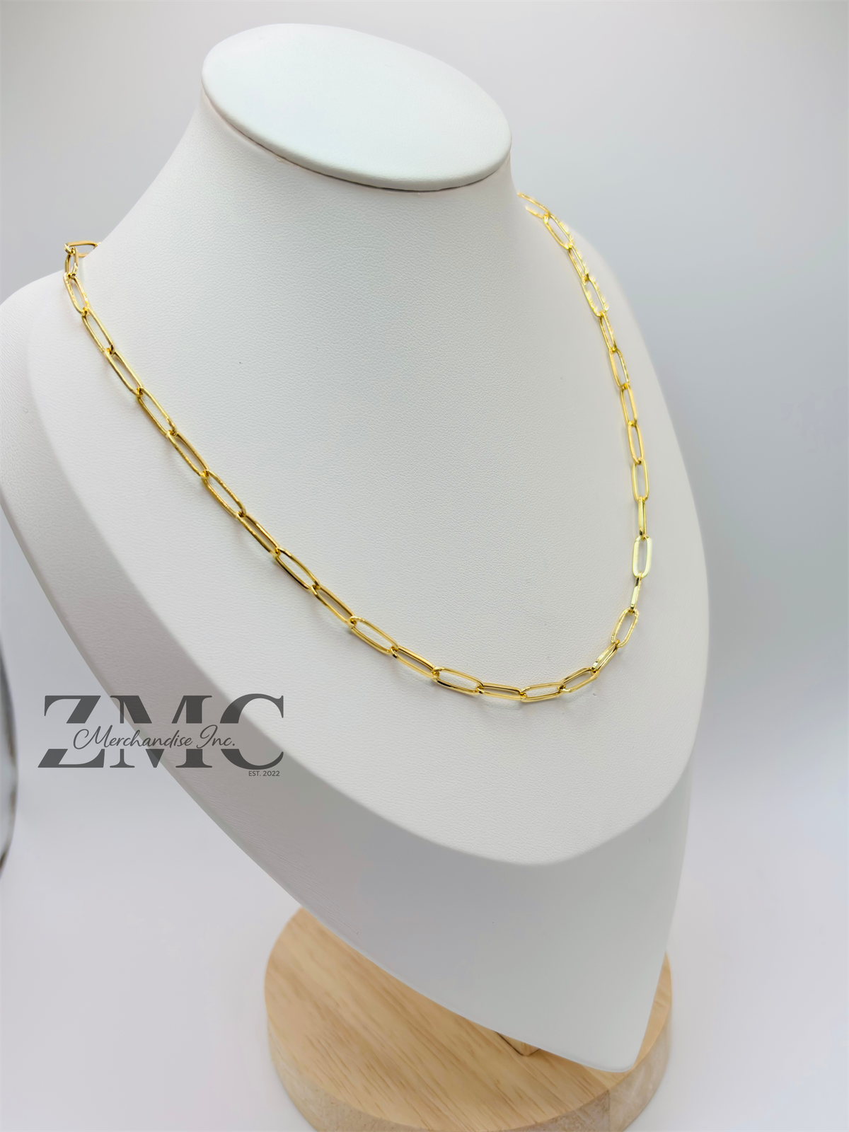 18K Gold Paperclip Chain