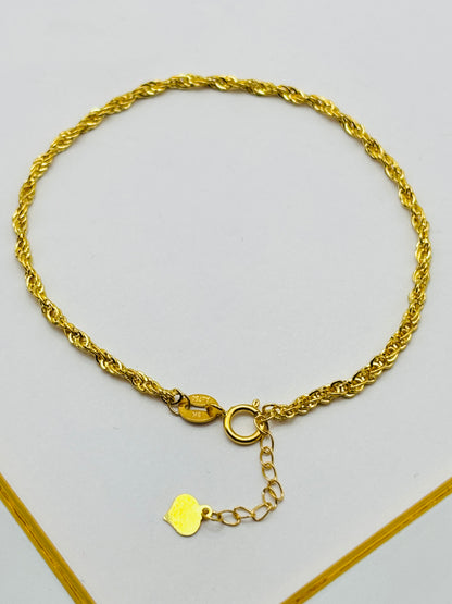 18K Gold Rope Bracelet