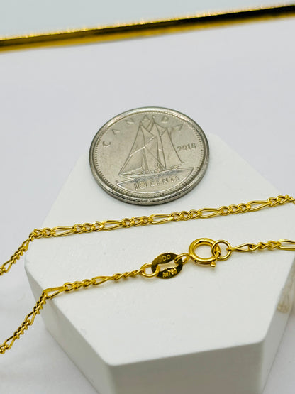 18K Gold Figaro Chain