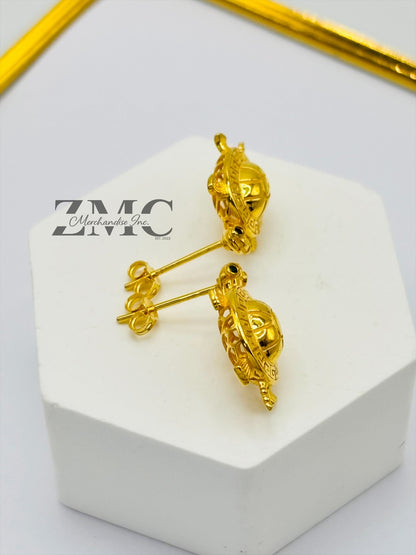 18K Gold Lucky turtle Earrings