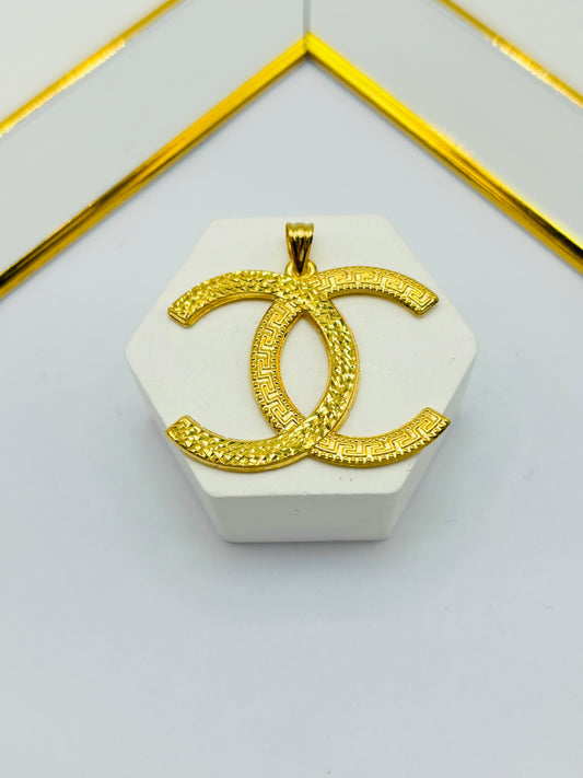 18K Gold Pendant Big