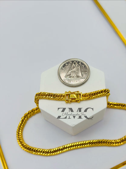 18K Gold Triple Lock Bracelet