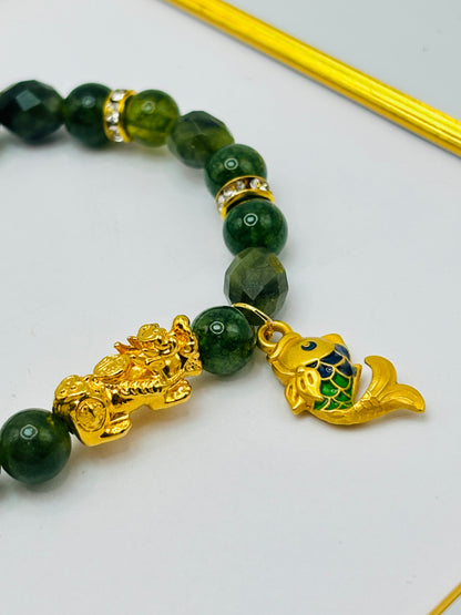 18K Gold  Lucky Piyao/ Pi Xiu Jade  ( Hollow Empty Inside) Medium Size