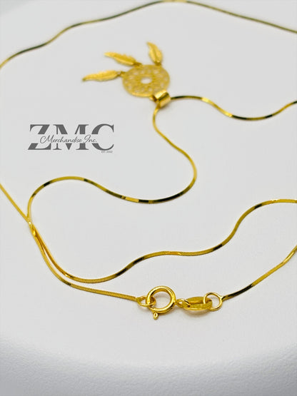 18K Gold Dream Catcher Necklace