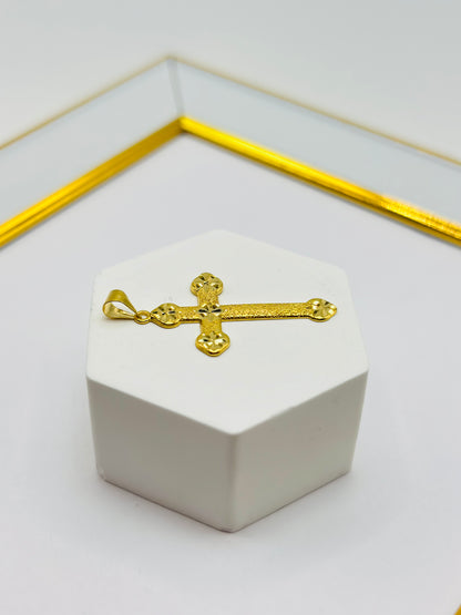 18K Gold Cross Pendant