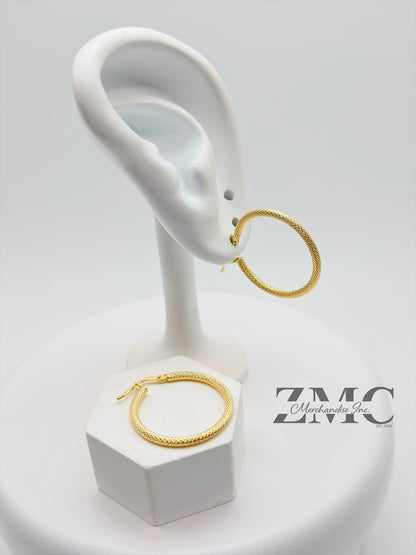 18K Gold Loop Earrings