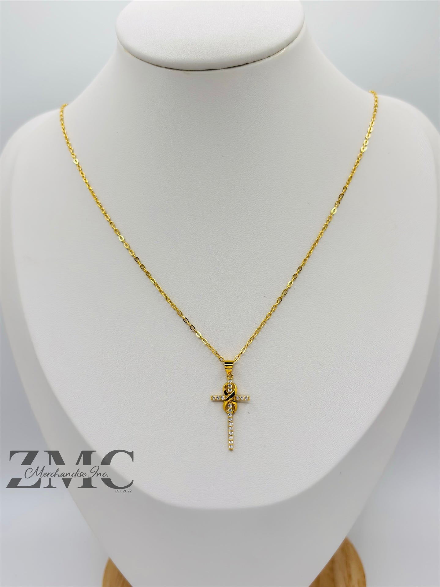 18K Gold Cross Necklace